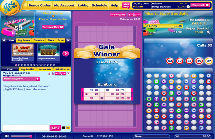 bonus codes for gala bingo