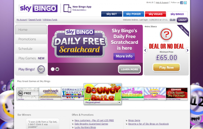 Sky Bingo Slots And Games