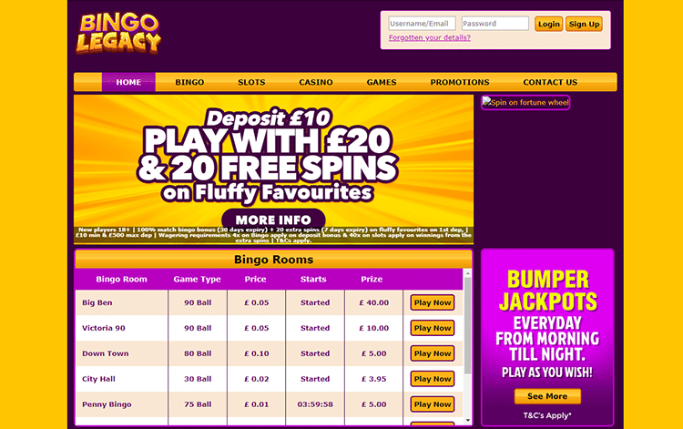 Bingo extra 20 free spins slots