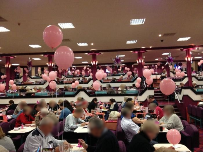 Everyone concentrating during an exciting bingo game.