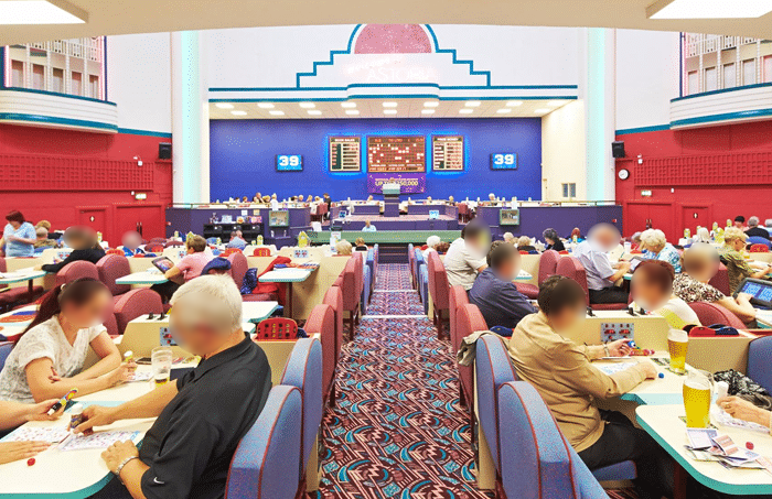 Interior picture of the bingo hall