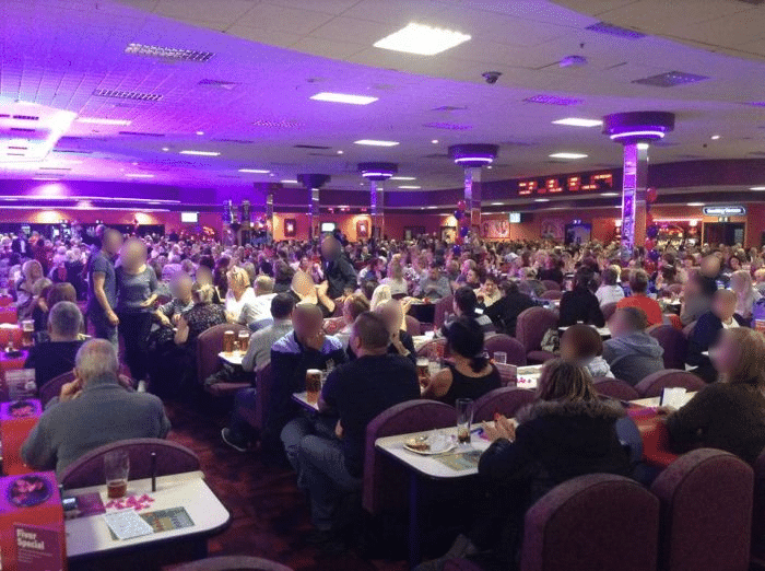 Interior picture of a busy bingo hall